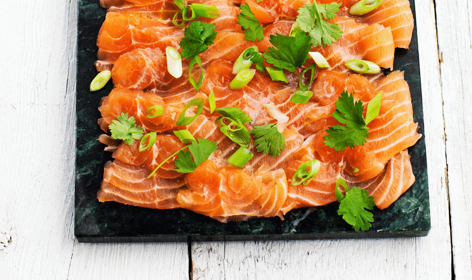 Laxsashimi med kokosris