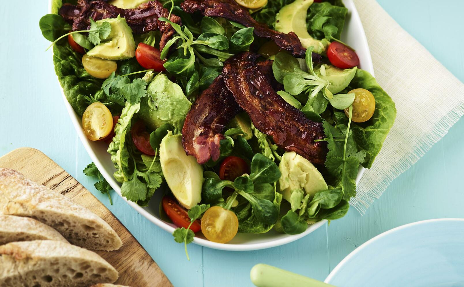 Baconsallad  med avokado