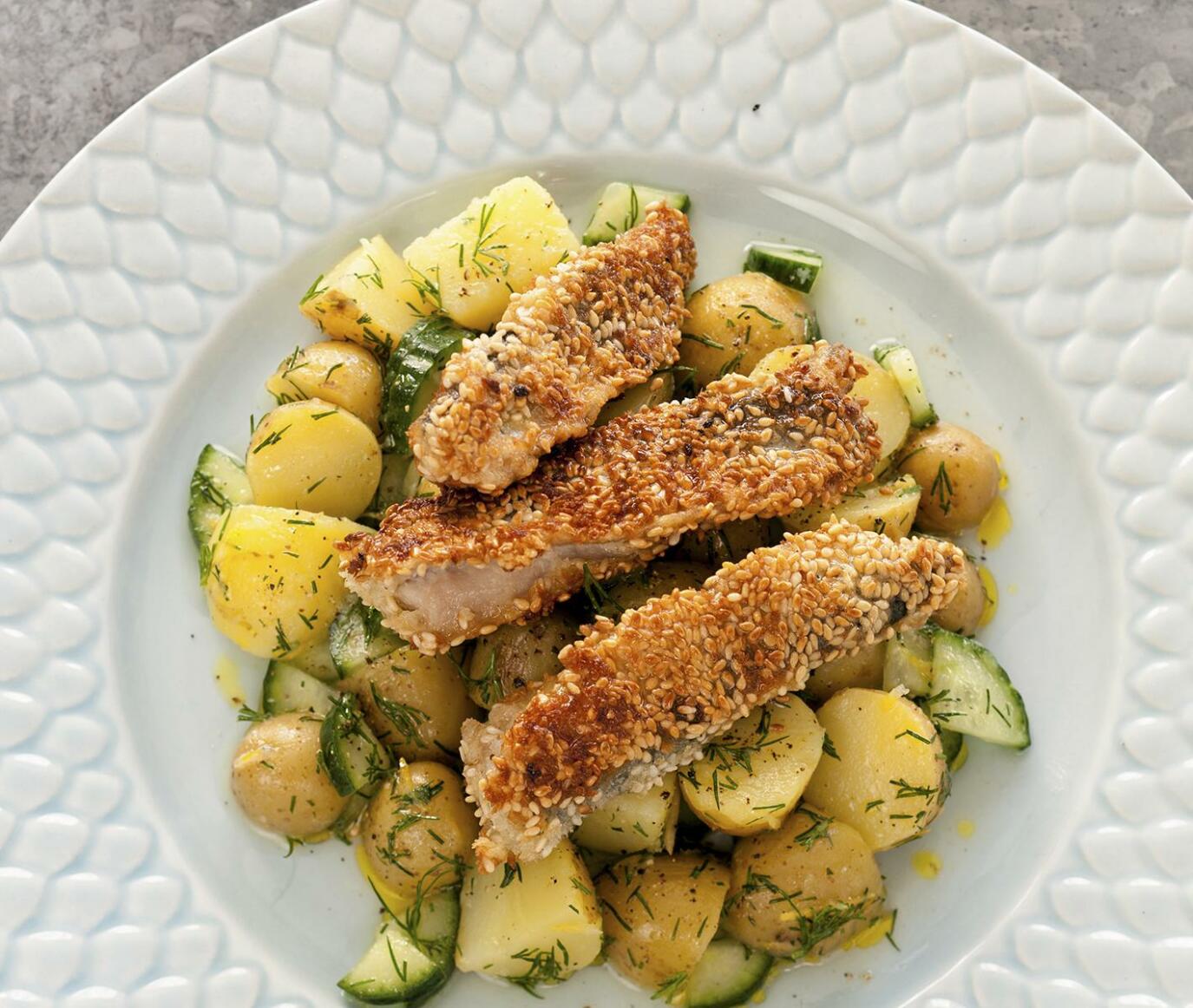 Sesamströmming  med potatissallad