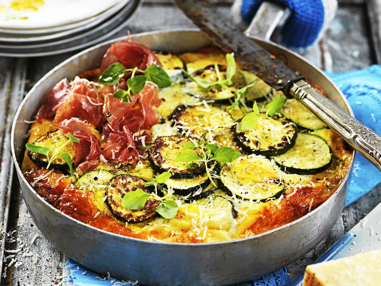 Squashfrittata med ost