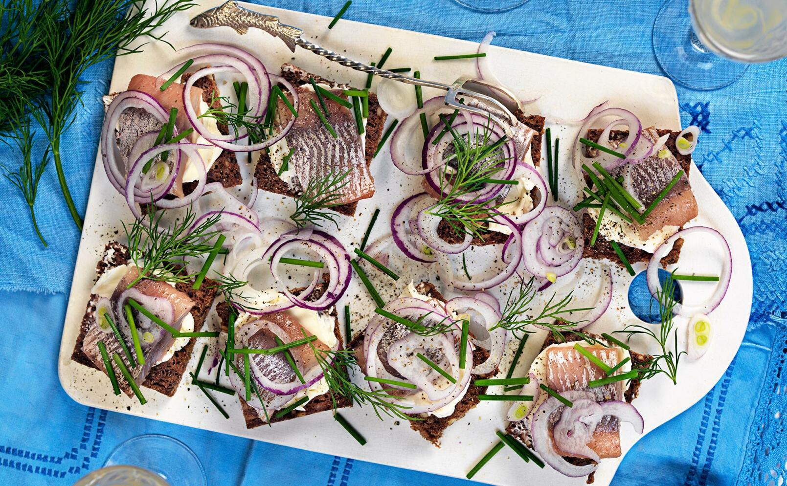 Smörrebröd med god matjessill