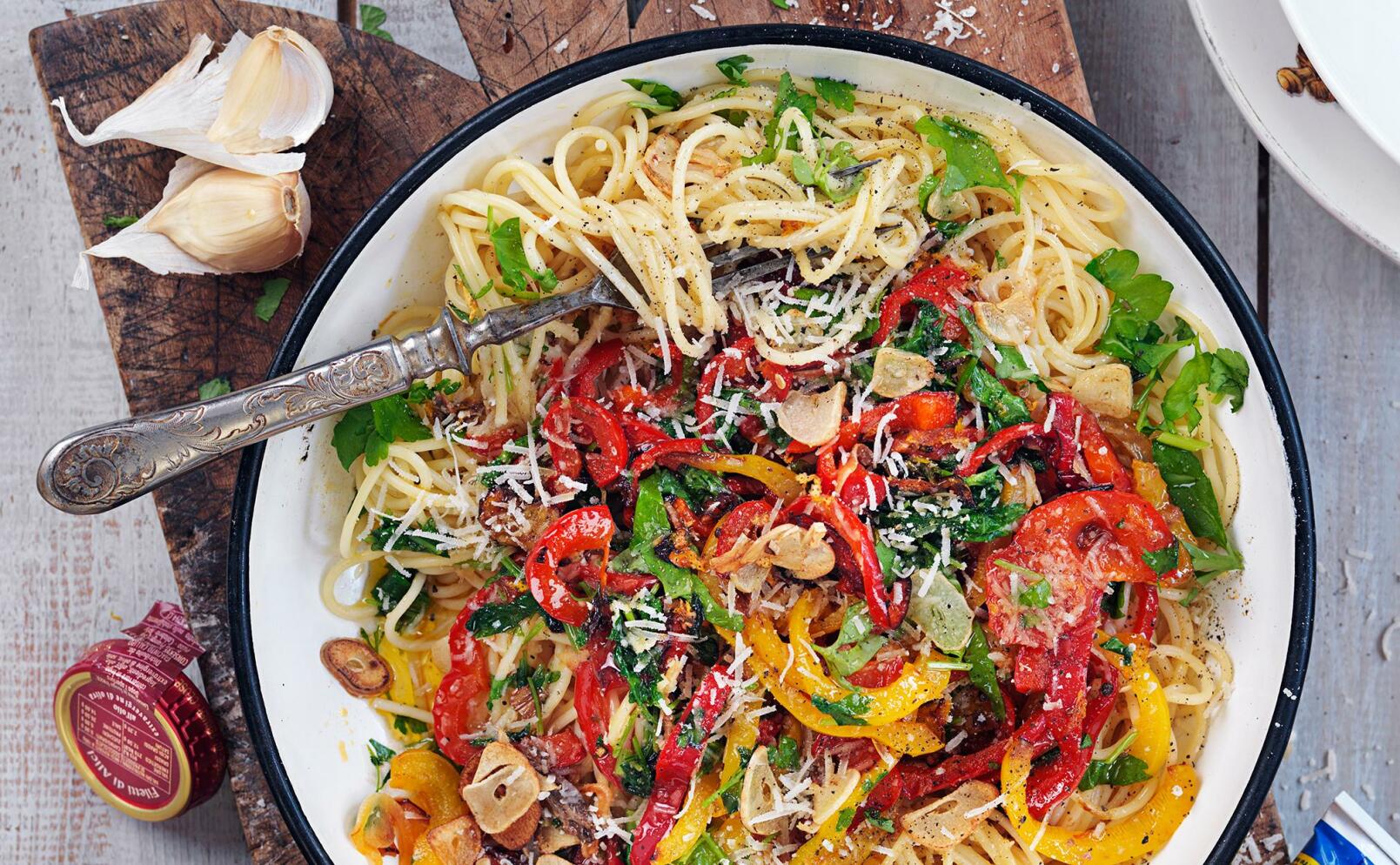Paprikapasta med sardeller