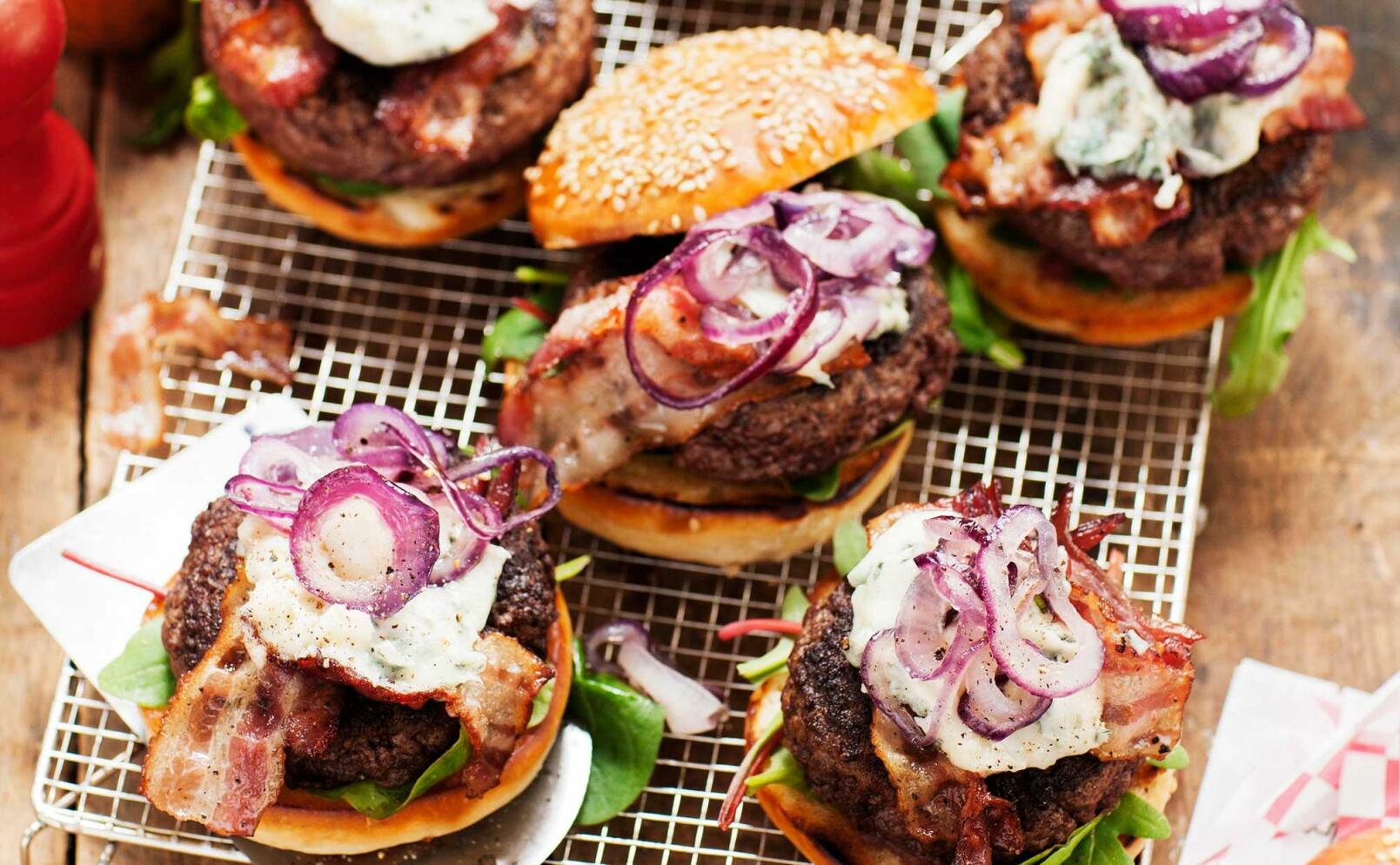 Hamburgare med gorgonzola