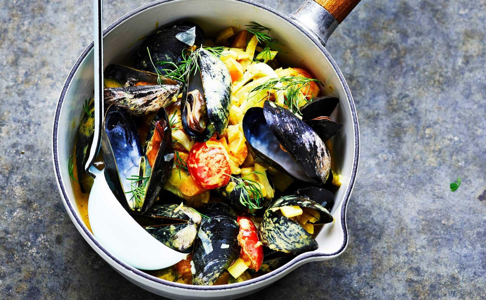 Musselgryta med curry