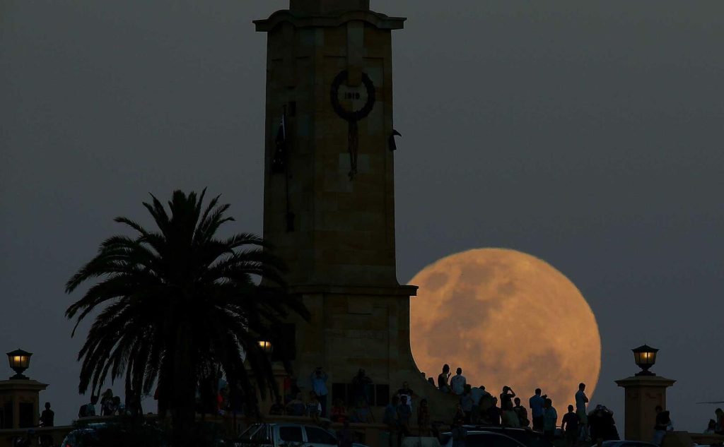 Så här såg supermånen ut i Australien Foto: Getty