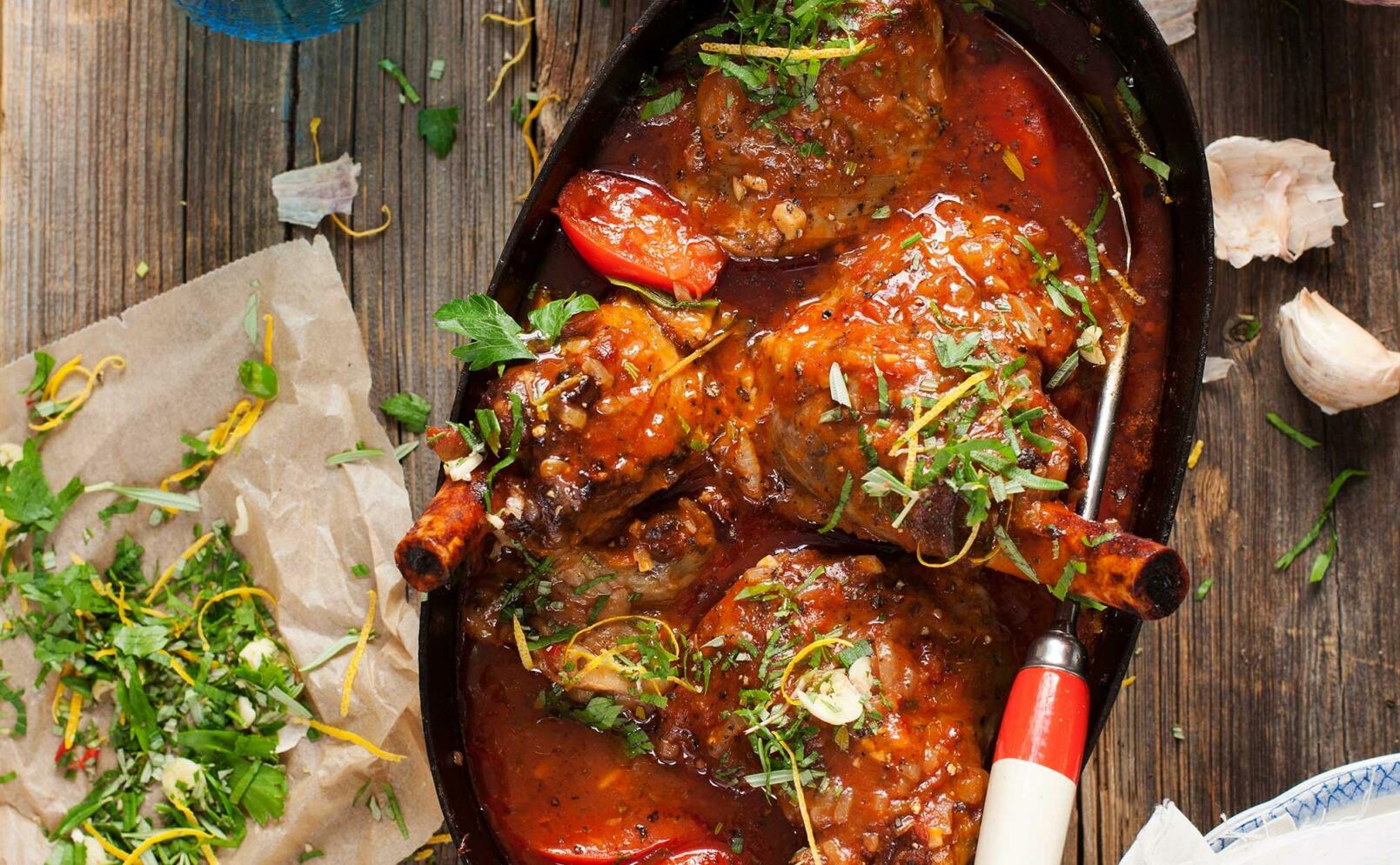 Lammlägg i tomatsås