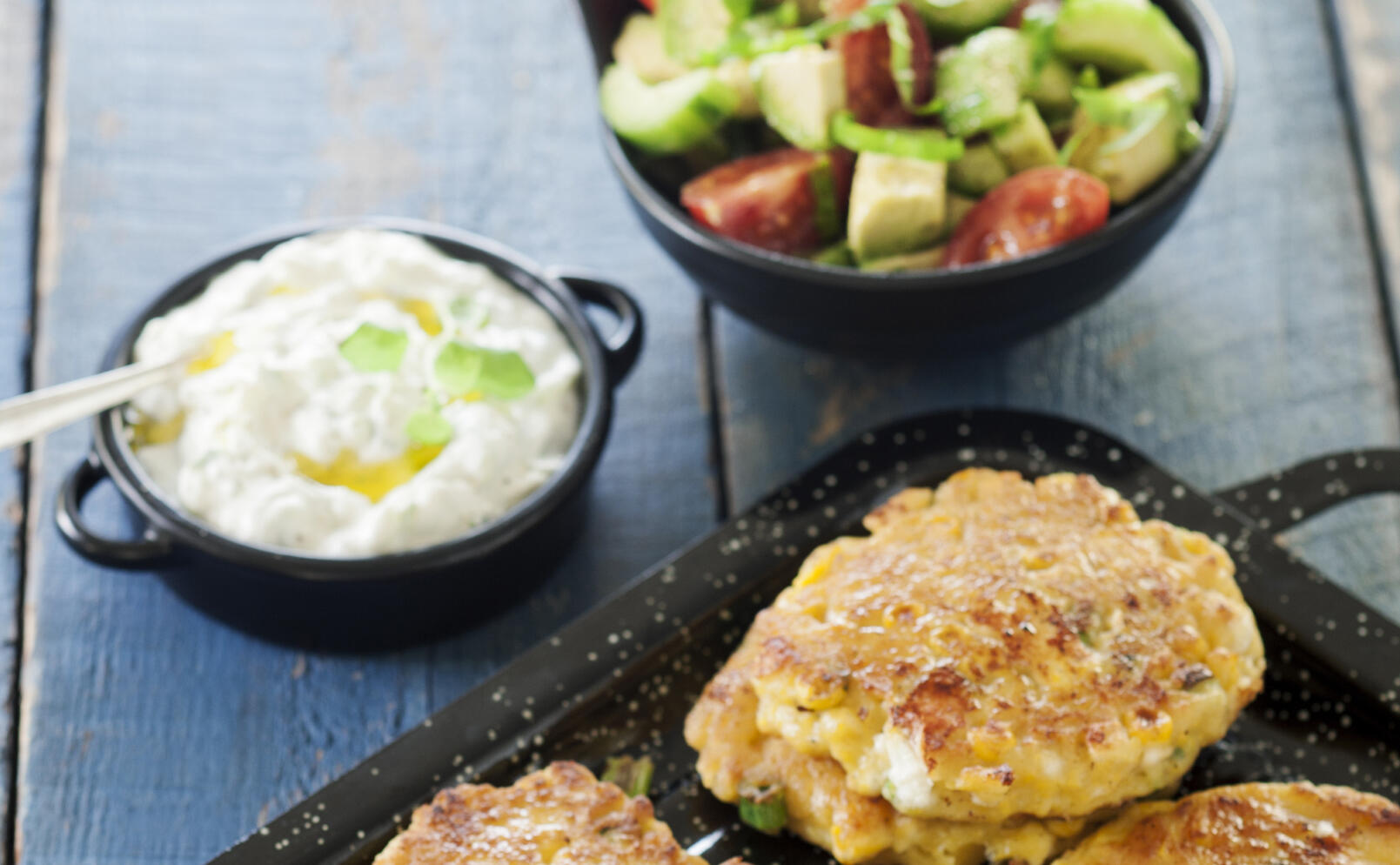 Majsfritters med fetaost
