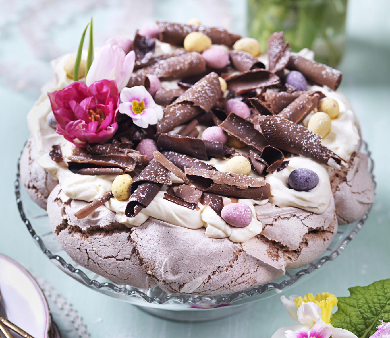 Påskpavlova med choklad
