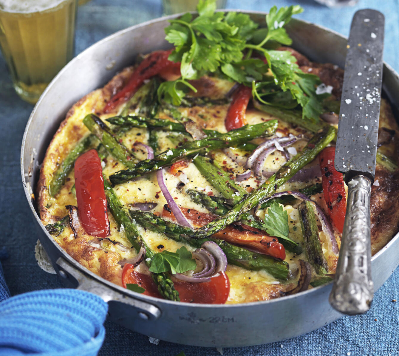 Frittata med grön sparris