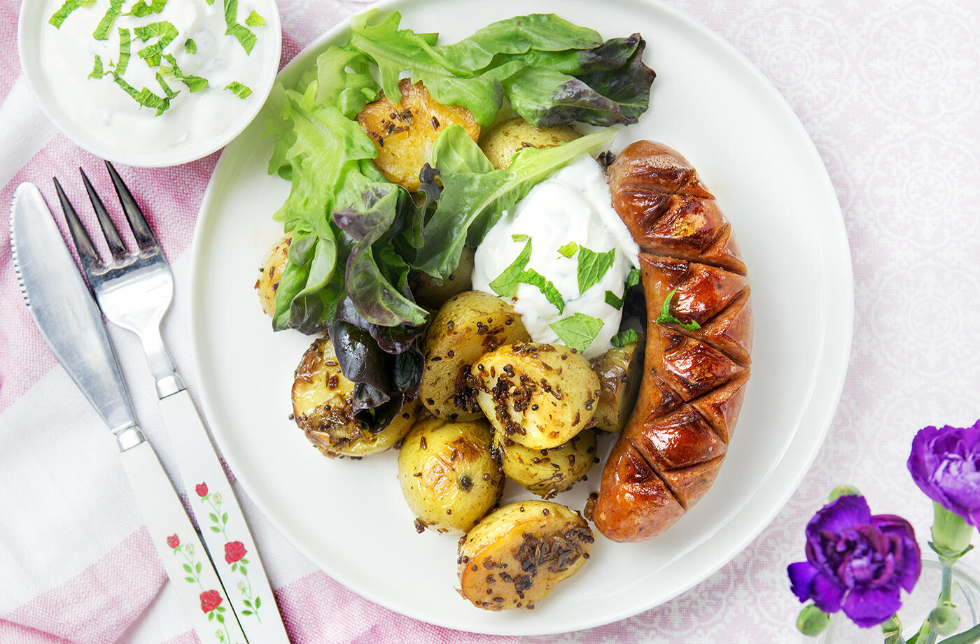 Marockansk potatis med korv