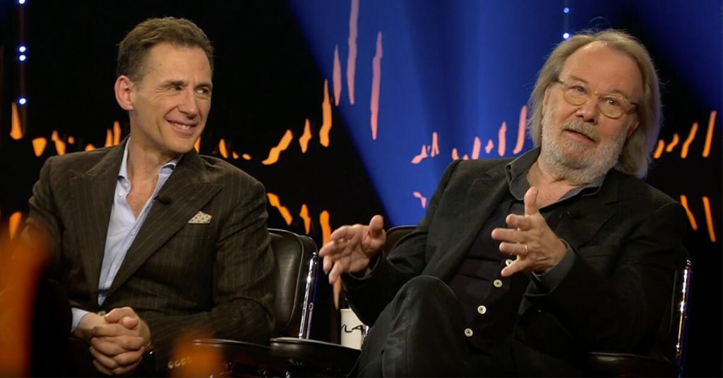 David Lagercrantz var en av de andra gästerna i studion när Benny Andersson berättade om sin diet i "Skavlan". Foto: SVT