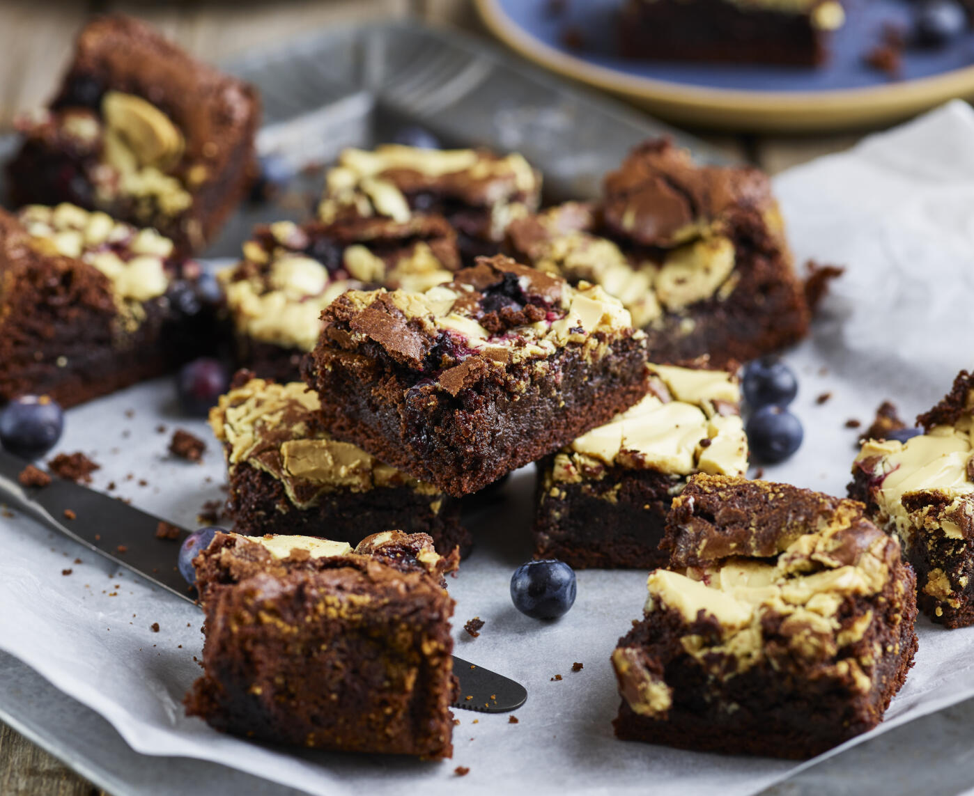 Brownie med blåbär