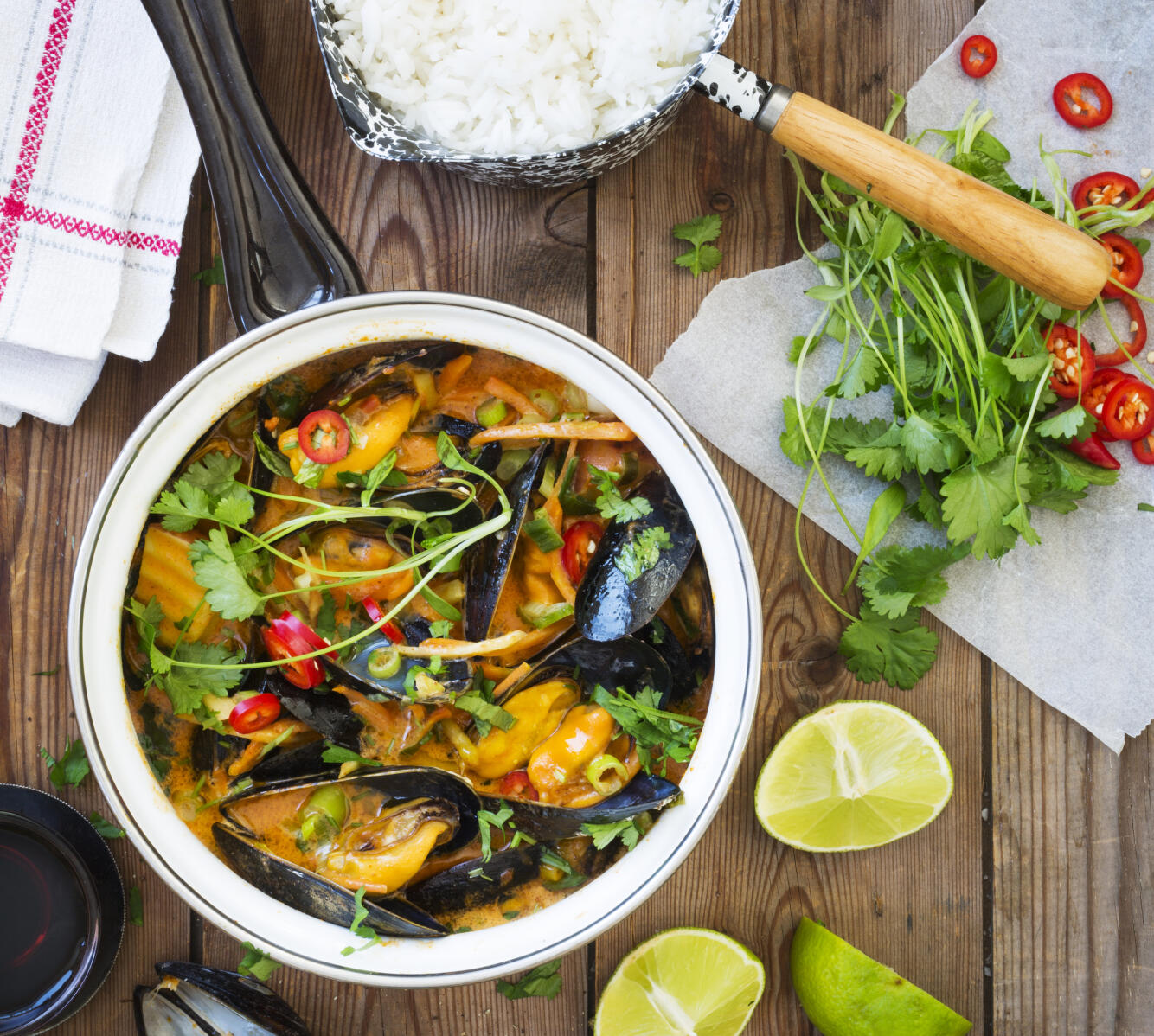 Musselgryta med thaismaker