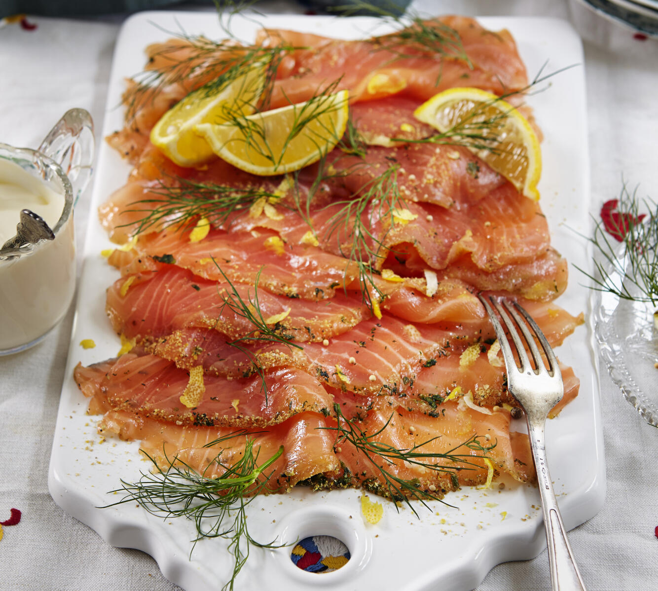 Gravad lax med senapsfrö