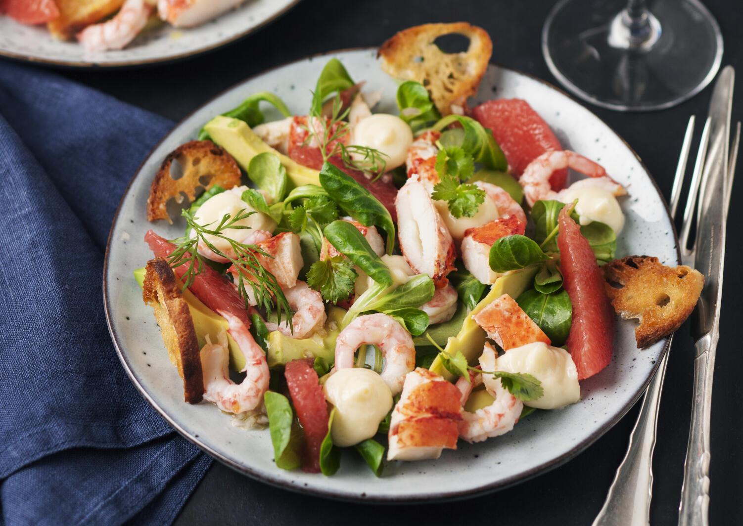Hummersallad med grapefrukt