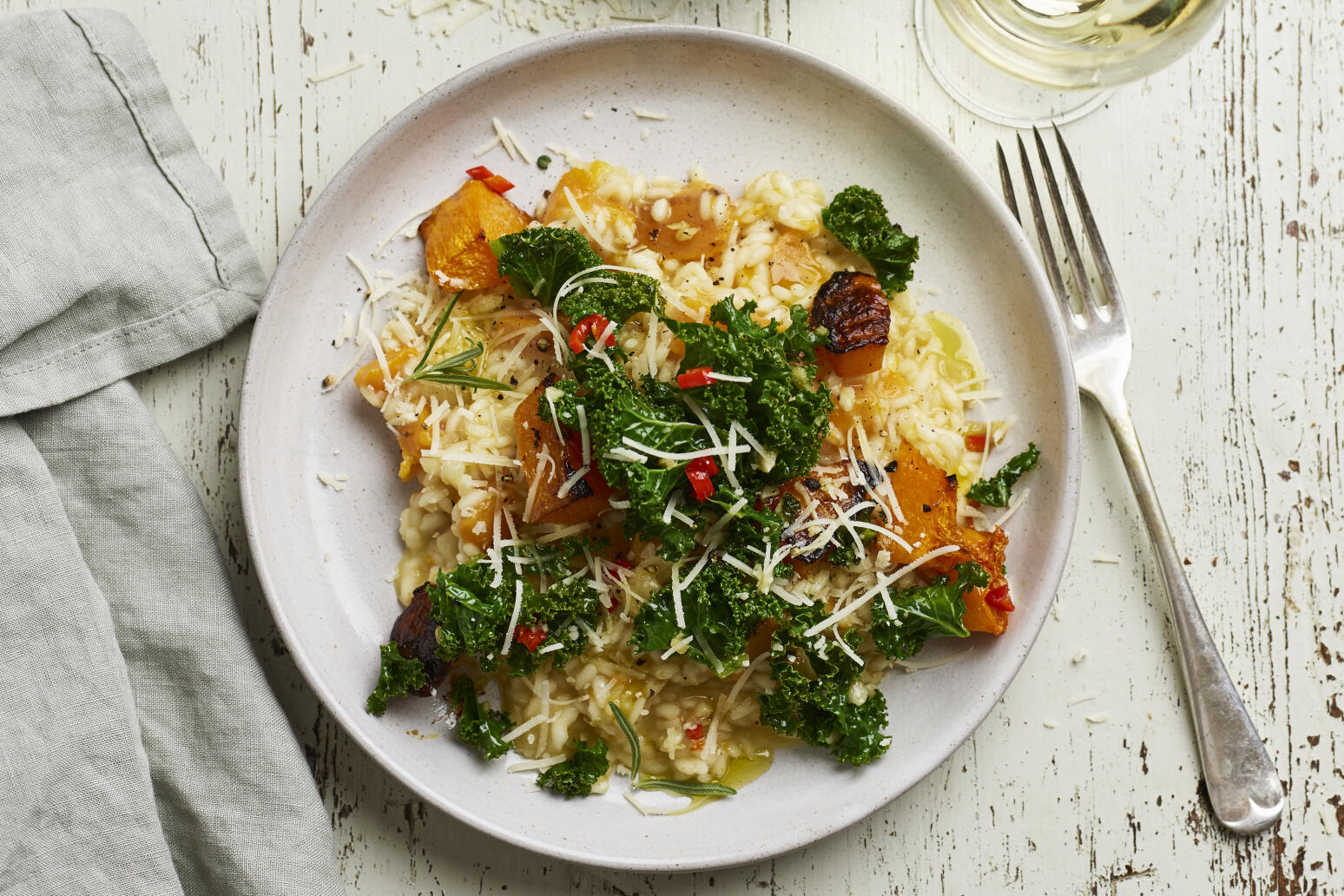 Risotto med rostad pumpa