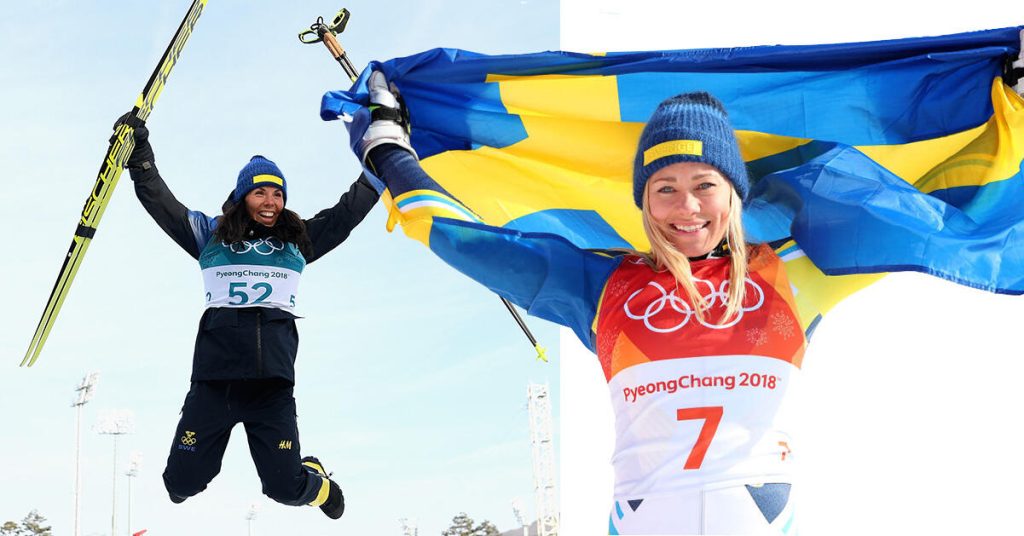 Charlotte Kalla och Frida Hansdotter var några av guldhjältarna i Pyeongchang. Foto: Getty