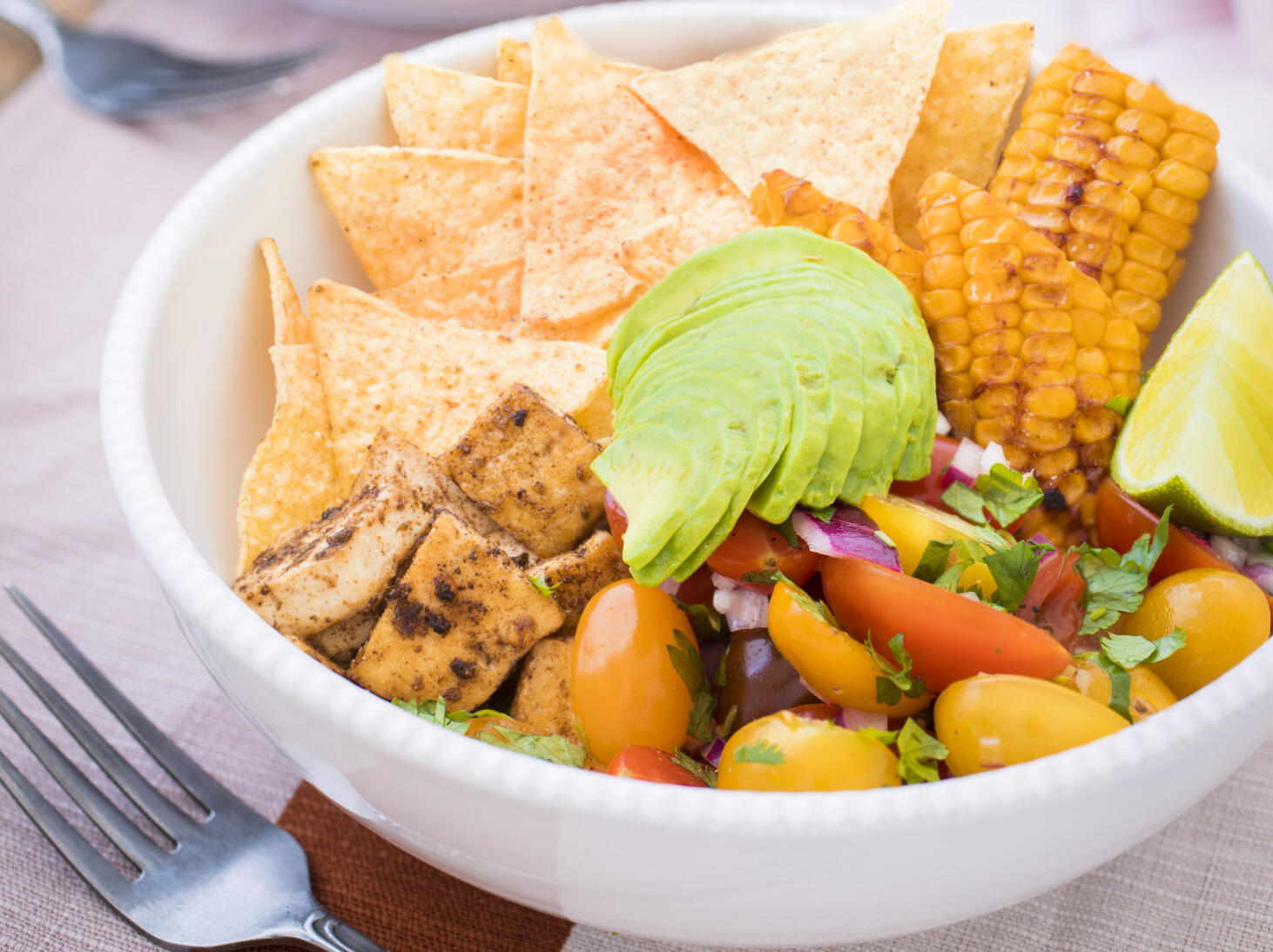 Nachobowl med tofu