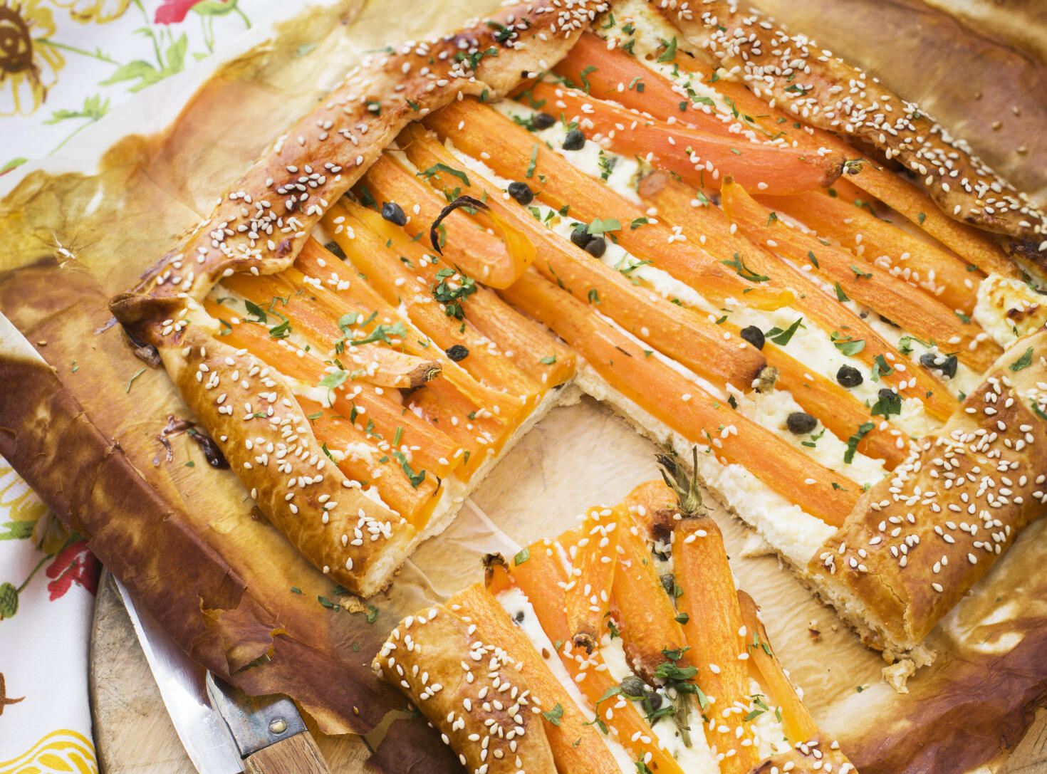 Morotsgalette med ricotta