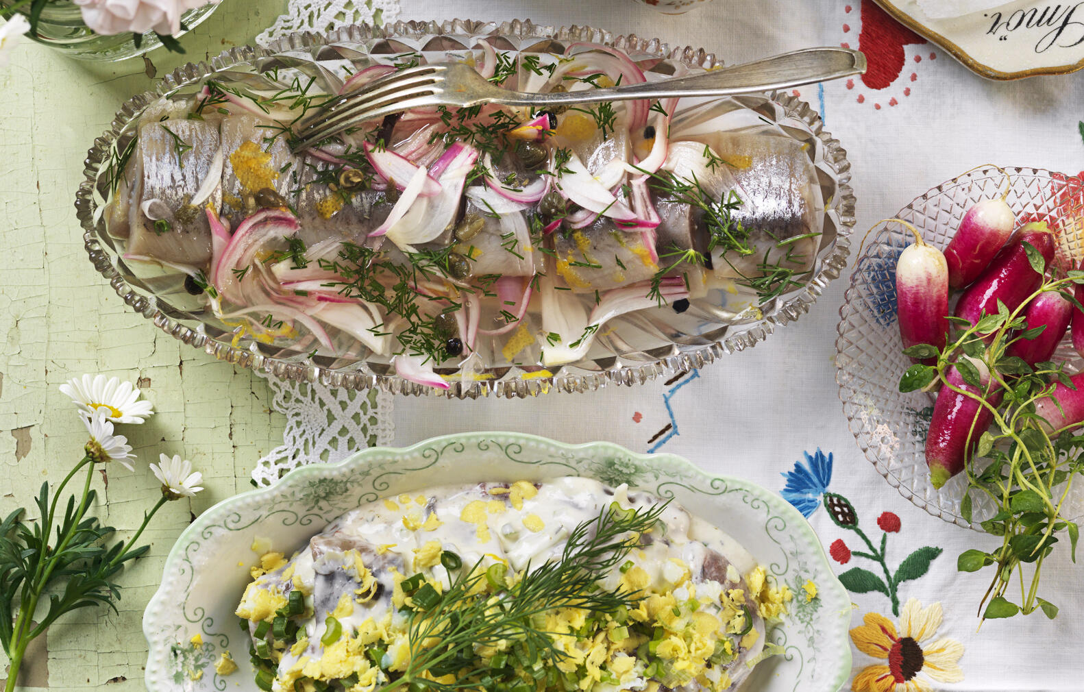 Lök- och citronsill med kapris