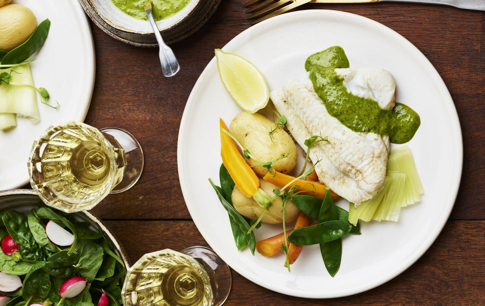 Spättafilé med salsa verde
