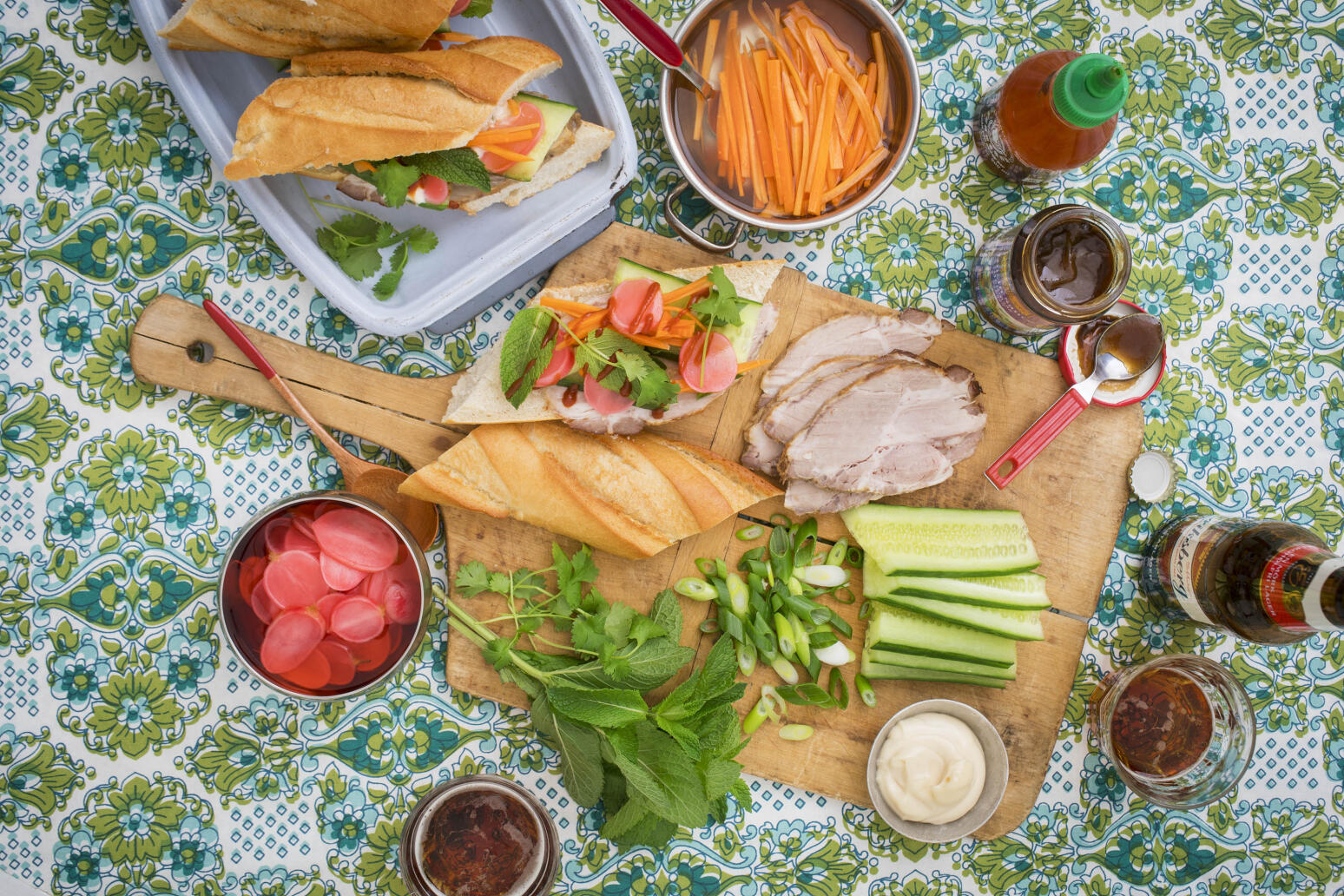 Banh mi-mackor med fläskkarré