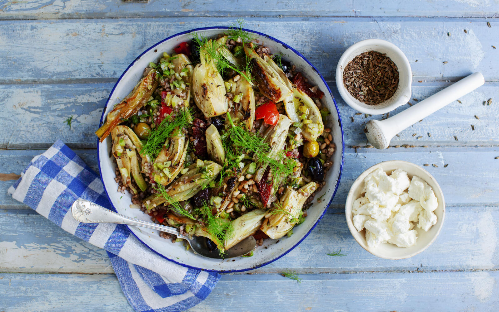 Rostad fänkål och bovetesallad