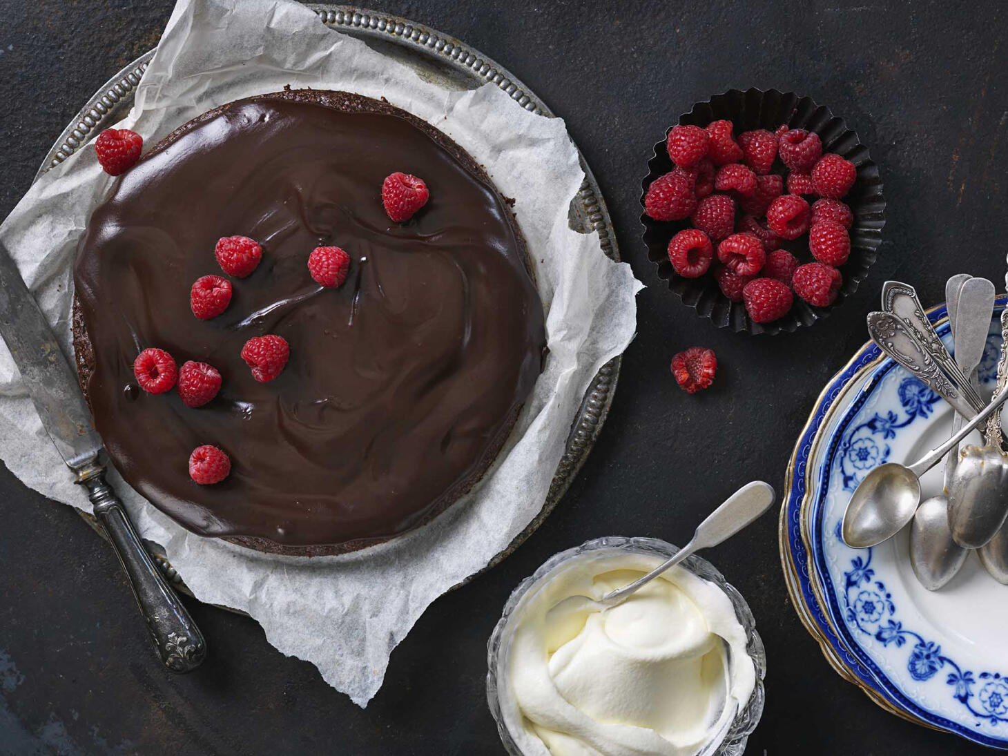 Kladdkaka med chokladglasyr