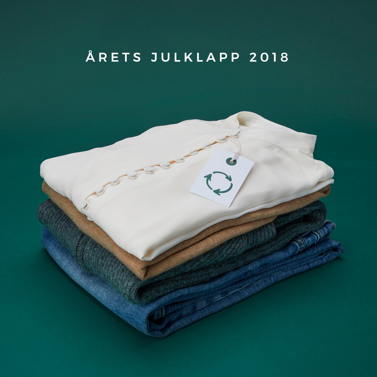 Det återvunna plagget är Årets julklapp 2018. //Foto: HUI