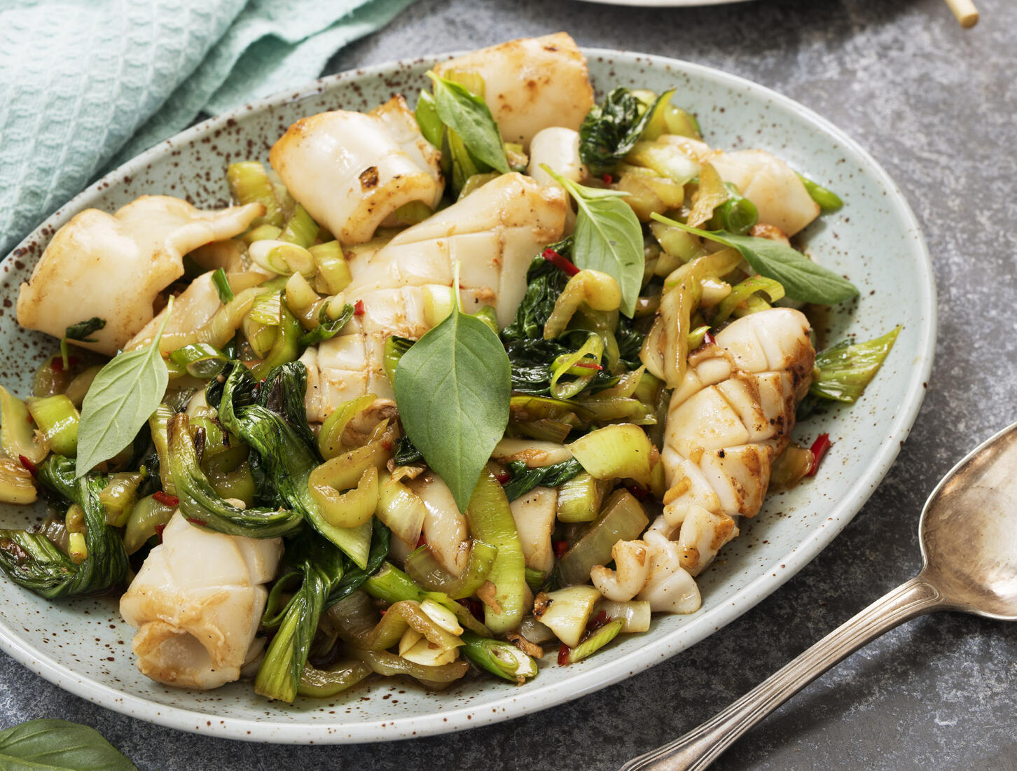 Stir fry med bläckfisk