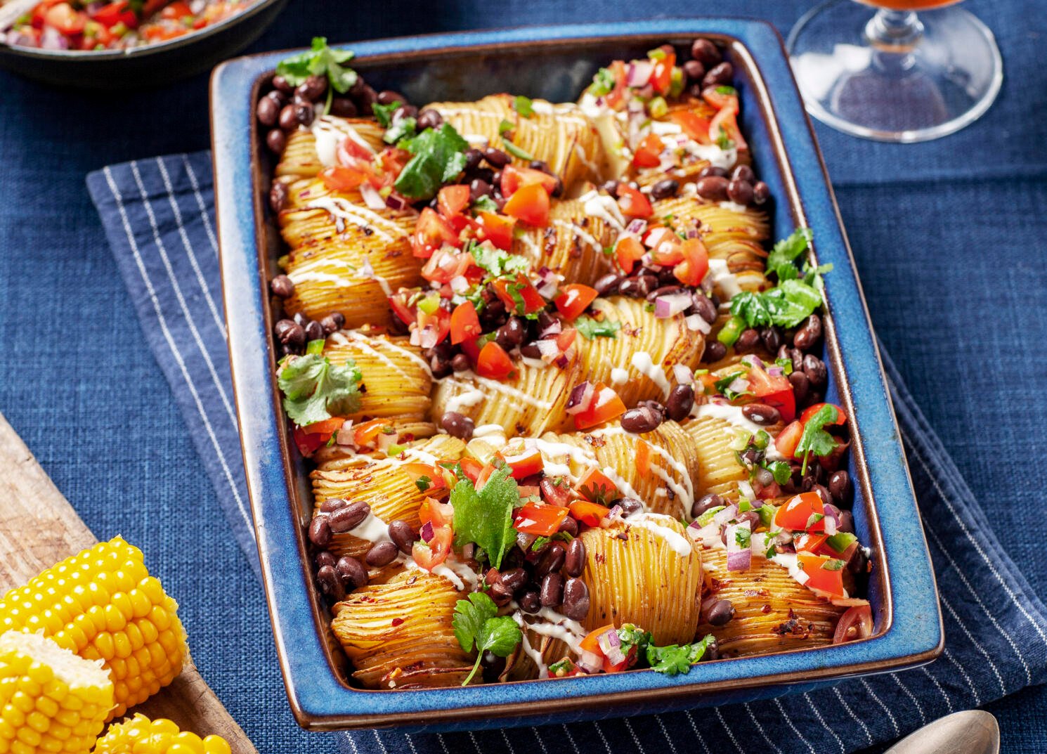 Dominopotatis med pico de gallo