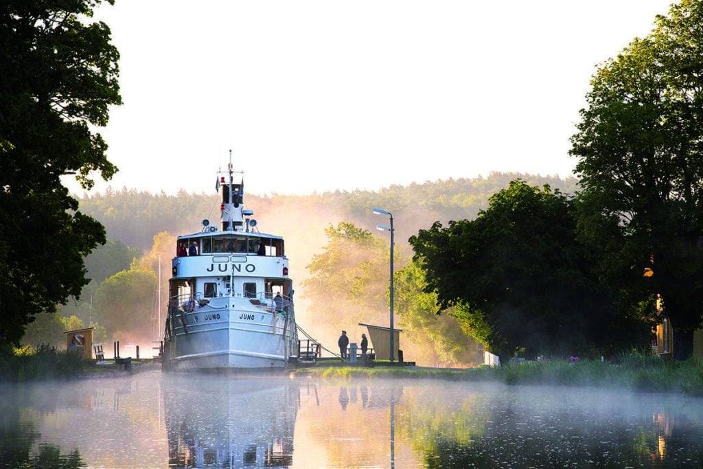 Icakurirens resereporter har kryssat på den historiska kanalbåten M/S Juno – världens äldsta registrerade passagerarfartyg. Foto: ANNA WAHLGREN