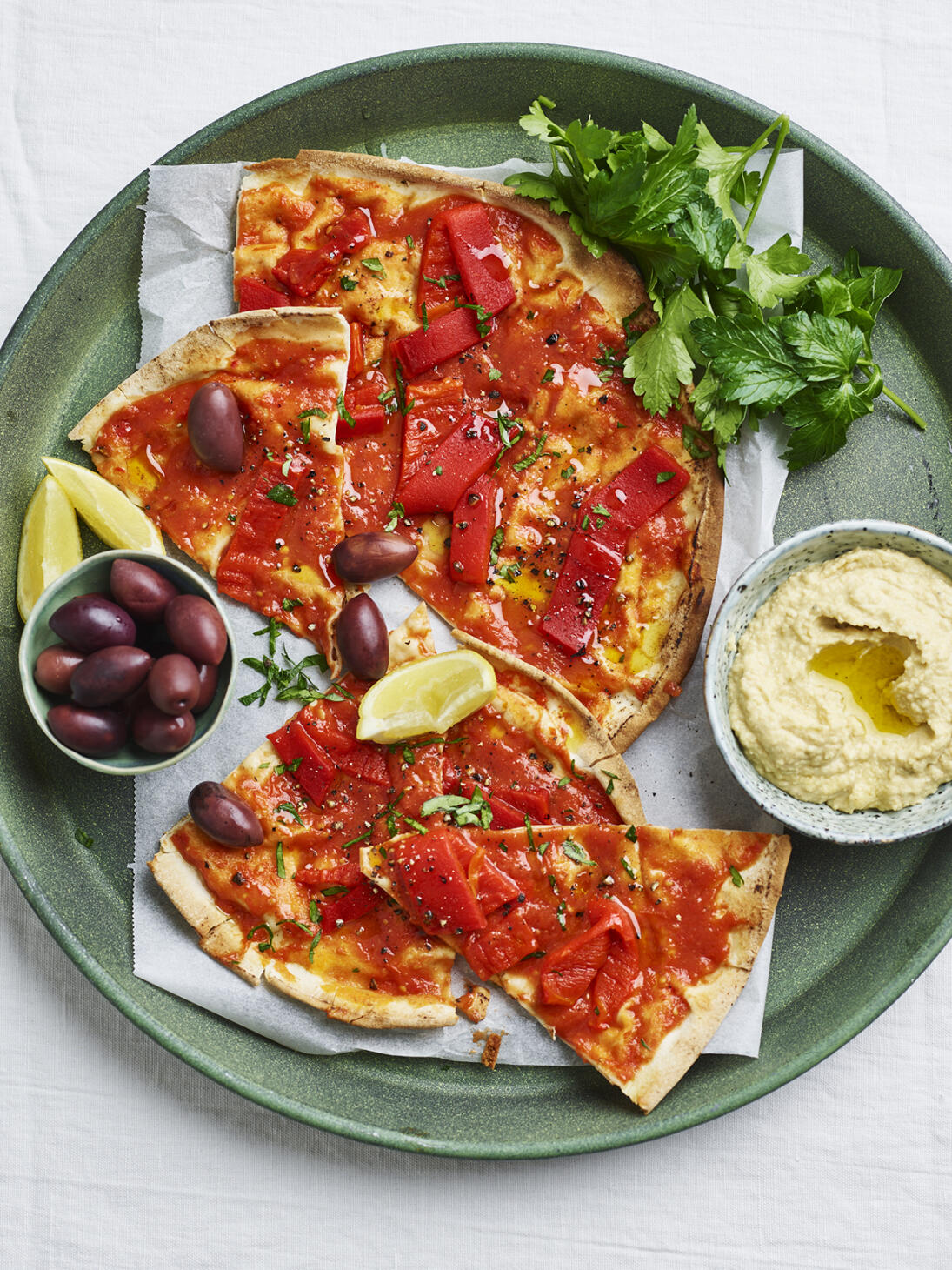 Flatbread med grillad paprika