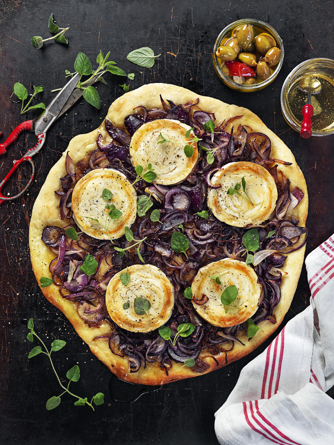 Lökpizza med getost