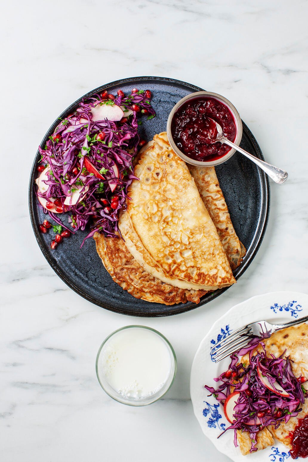 Havrepannkaka med kålsallad