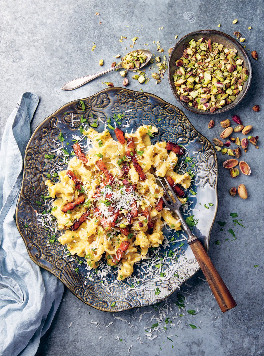 Pasta med pistasch ur boken Al dente