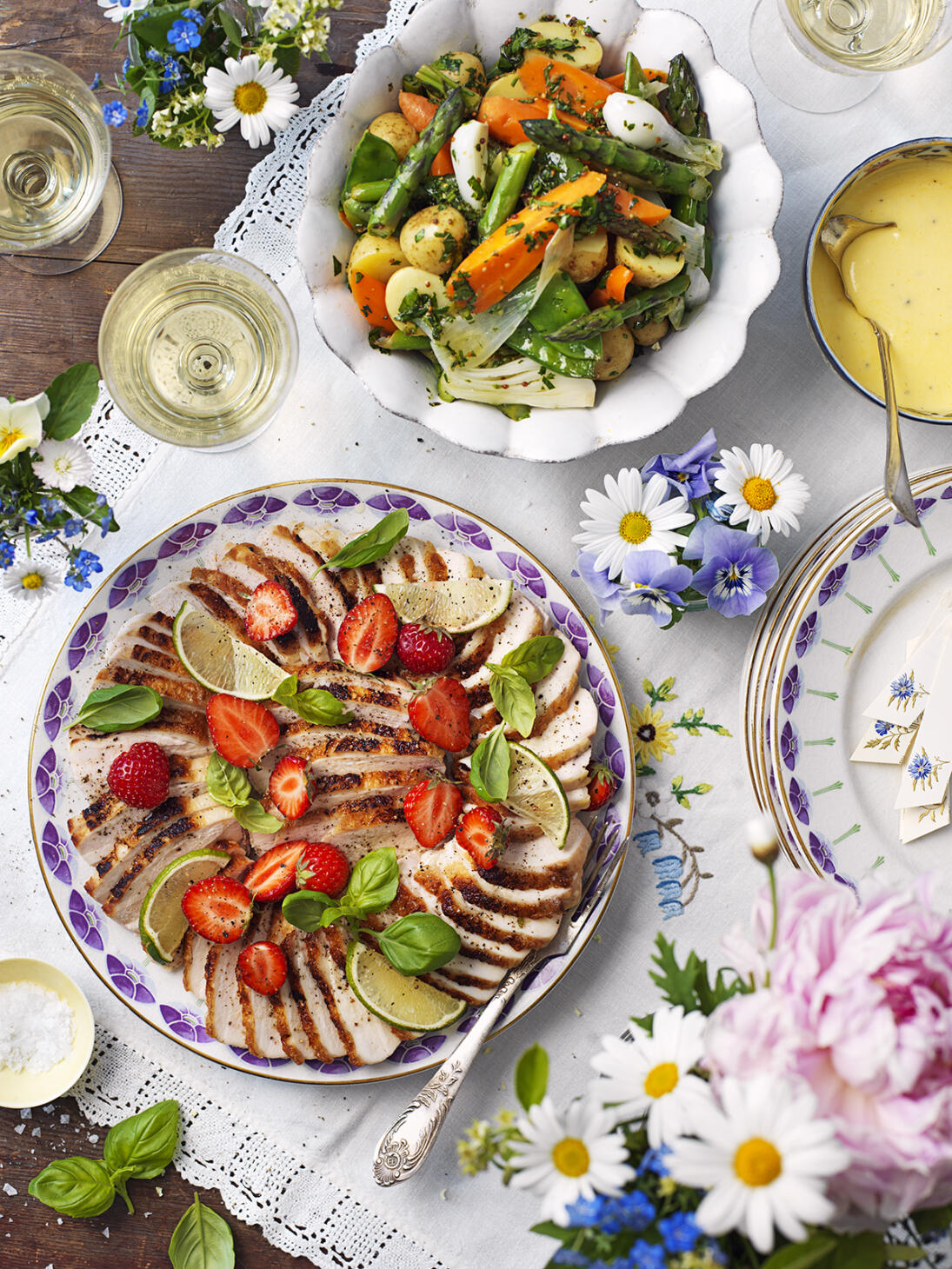 Buffékyckling med honungsmarinad