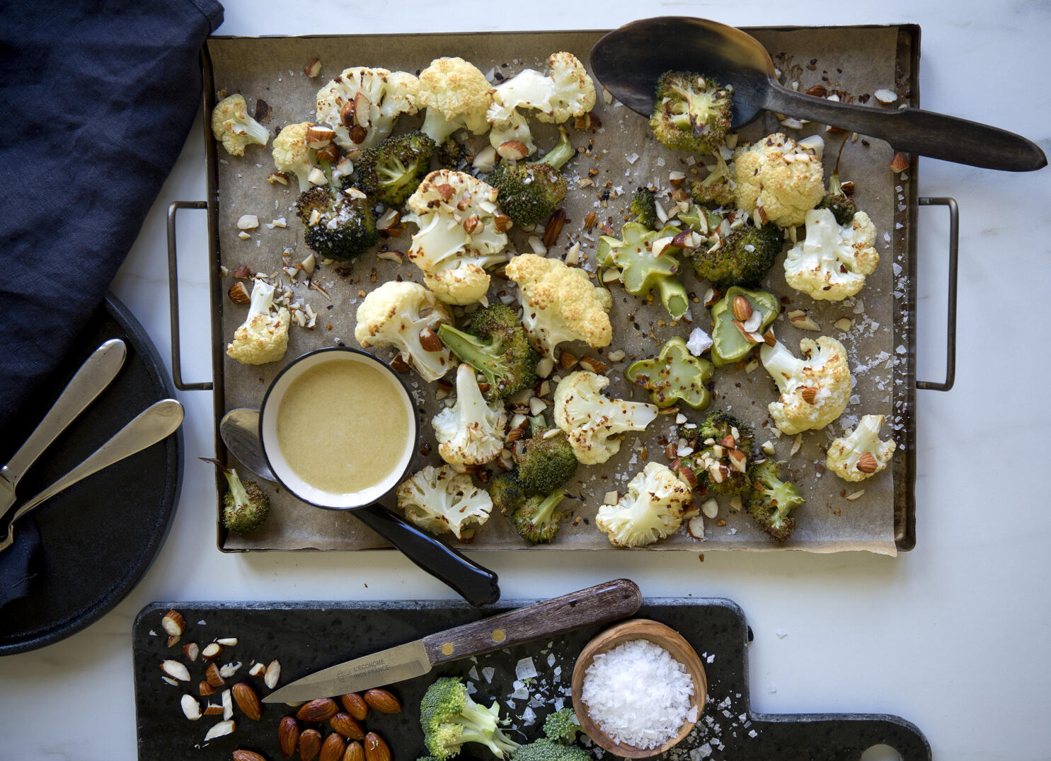 Rostade grönsaker med parmesansås