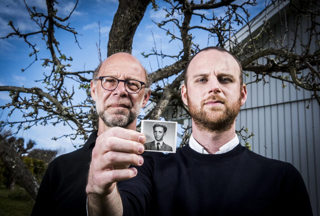 Tre generationer Schreiber: Dan, David och så Isidor på en gammal svartvit bild.