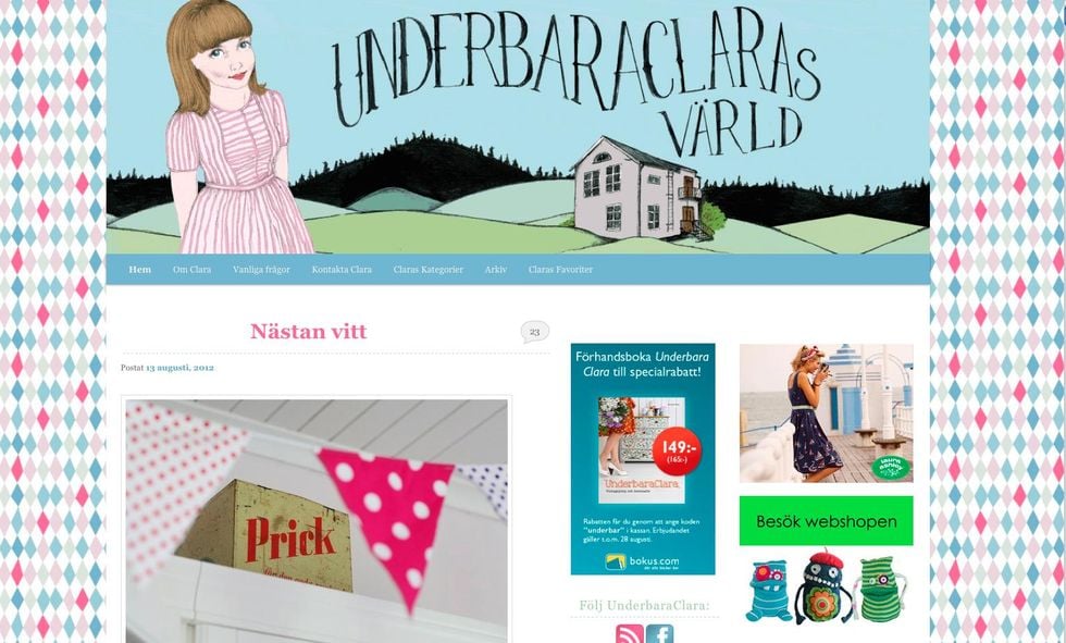 Folkhemsromantik hos bloggaren Underbara Clara