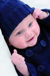 Sticka till baby: jacka