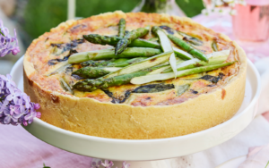 Sparrispaj med spenat