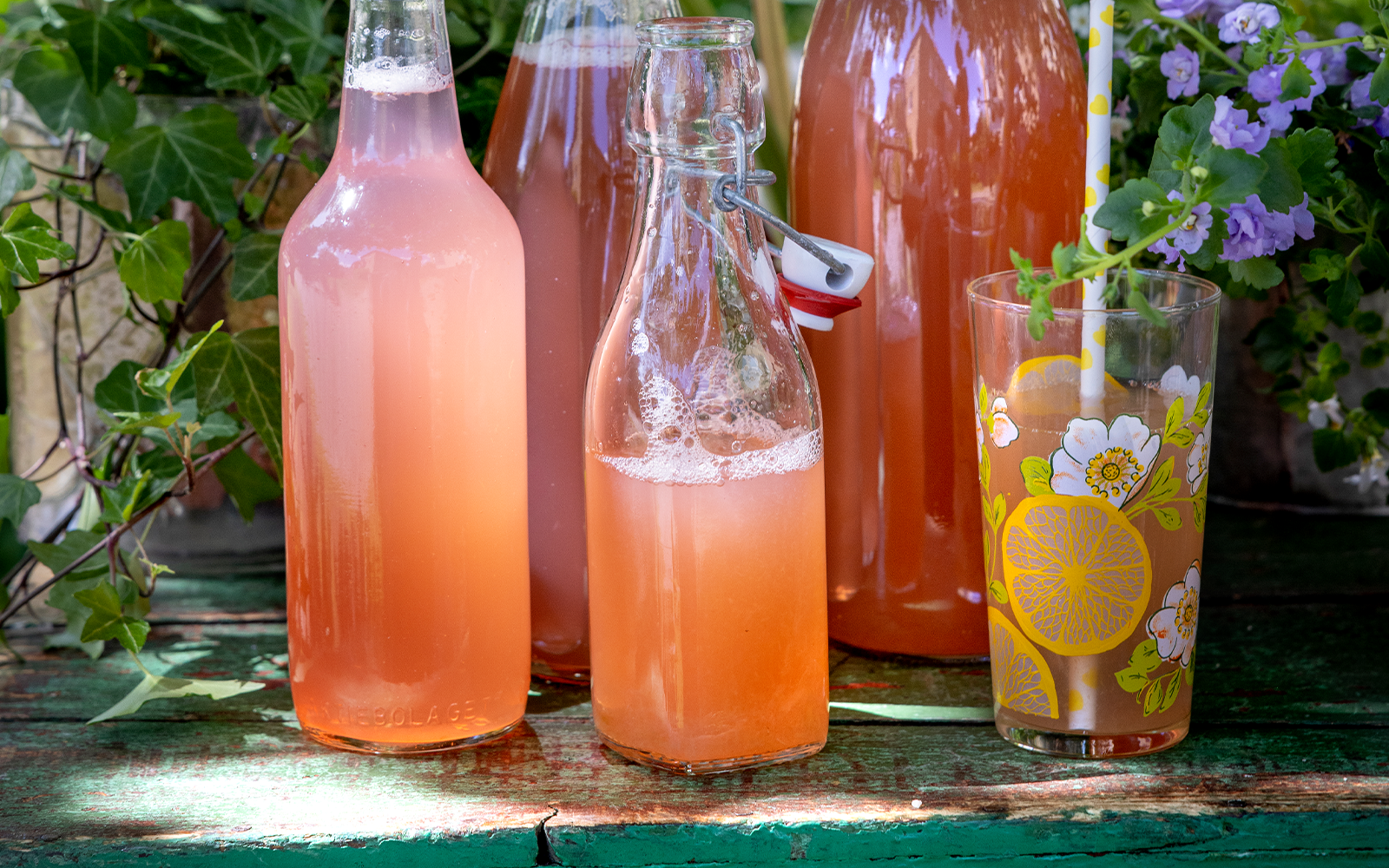 Rabarbersaft med ingefärssmak