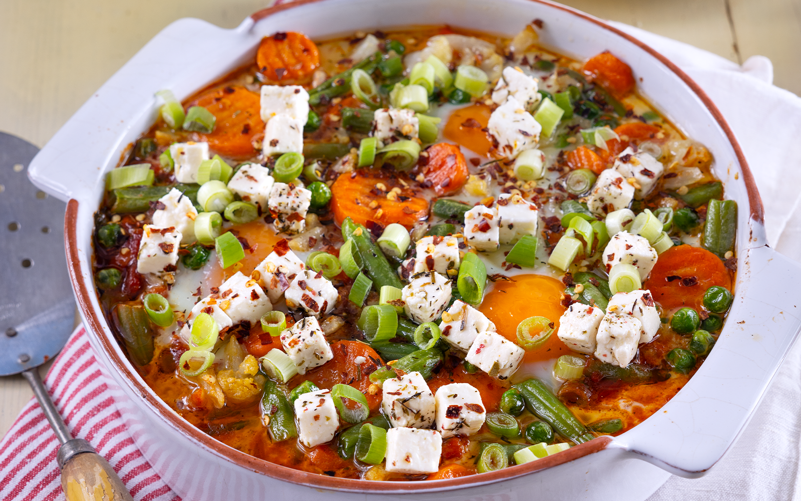 Shakshuka med frysta grönsaker