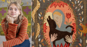 Lisa Englund väver bilder om det som ibland är svårt att prata om: ”Garn har alltid funnits hos mig”