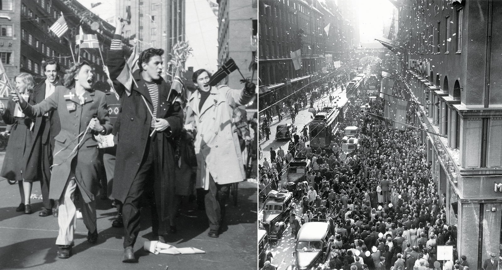 80 år sedan andra världskriget var över – så firades freden i Sverige