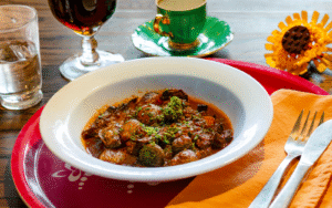 Vegetarisk Boeuf Bourguignon på Rickard Söderbergs vis