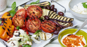 Grillade grönsaker med grekiska smaker