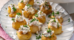 Krossad potatis med gubbröra