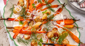 Potatis och morötter i ugn med fetaostkräm